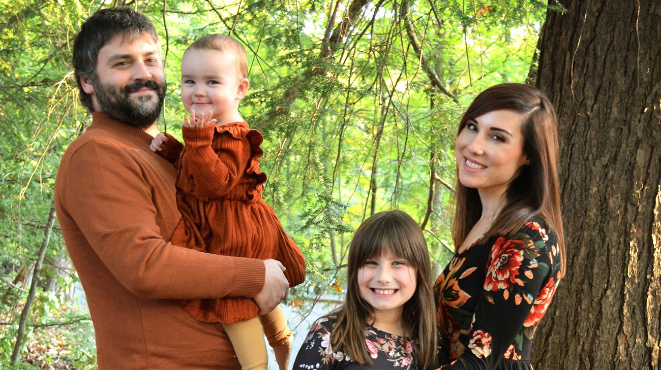 Maralee with her family after undergoing treatment for breast cancer. 